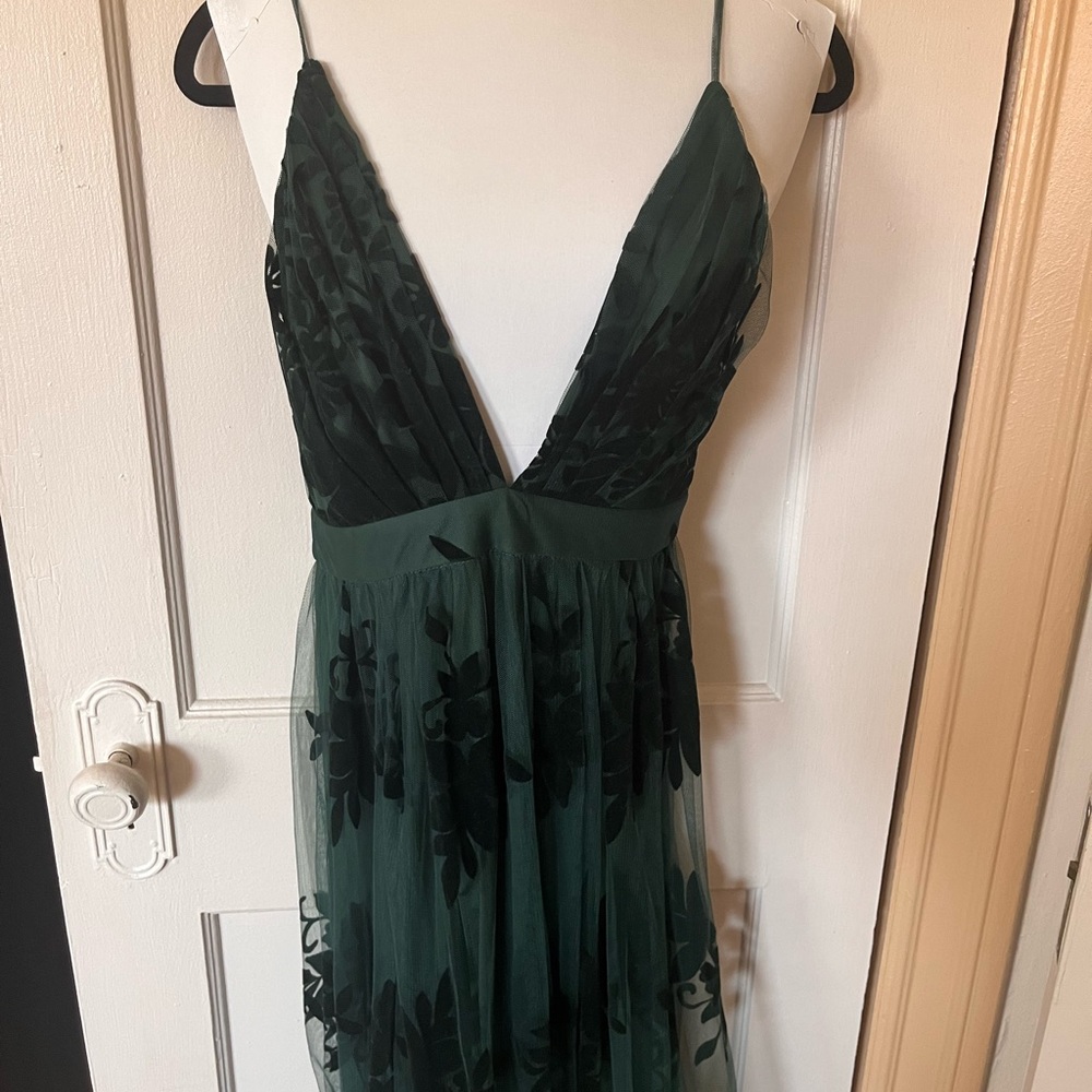 Hunter Green floor length dress size large